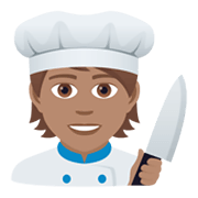 🧑🏽‍🍳 Emoji Cocinero: Tono De Piel Medio en JoyPixels 5.5.