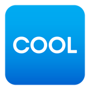 🆒 Emoji Wort „Cool“ in blauem Quadrat JoyPixels 5.5.