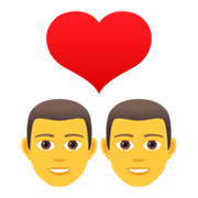 👨‍❤️‍👨 Emoji Liebespaar: Mann, Mann JoyPixels 5.5.