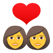 👩‍❤️‍👩 Emoji Pareja Enamorada: Mujer Y Mujer en JoyPixels 5.5.
