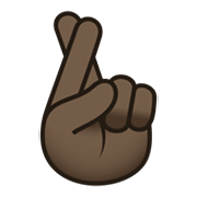 🤞🏿 Emoji Dedos Cruzados: Pele Escura na JoyPixels 5.5.