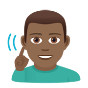 🧏🏾‍♂️ Emoji gehörloser Mann: mitteldunkle Hautfarbe JoyPixels 5.5.