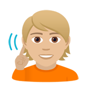 🧏🏼 Emoji gehörlose Person: mittelhelle Hautfarbe JoyPixels 5.5.