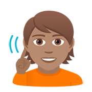 🧏🏽 Emoji Persona Sorda: Tono De Piel Medio en JoyPixels 5.5.