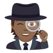 🕵🏾 Emoji Detective: Tono De Piel Oscuro Medio en JoyPixels 5.5.