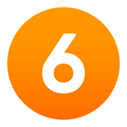 Emoji 6️ Cifra sei su JoyPixels 5.5.