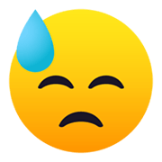 😓 Emoji bedrücktes Gesicht mit Schweiß JoyPixels 5.5.