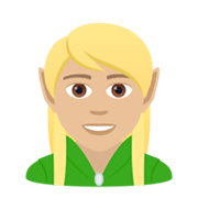 🧝🏼 Emoji Elfo: Tono De Piel Claro Medio en JoyPixels 5.5.