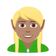 Emoji 🧝🏽 Elfo: Carnagione Olivastra su JoyPixels 5.5.