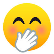 🤭 Emoji verlegen kicherndes Gesicht JoyPixels 5.5.