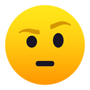 Emoji 🤨 Faccia Con Sopracciglia Alzate su JoyPixels 5.5.