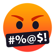 🤬 Emoji Rosto Com Símbolos Na Boca na JoyPixels 5.5.