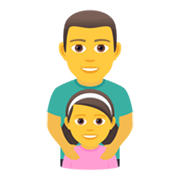 👨‍👧 Emoji Familie: Mann, Mädchen JoyPixels 5.5.
