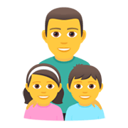 👨‍👧‍👦 Emoji Familie: Mann, Mädchen und Junge JoyPixels 5.5.