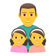 👨‍👧‍👧 Emoji Familie: Mann, Mädchen und Mädchen JoyPixels 5.5.