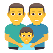 👨‍👨‍👦 Emoji Familie: Mann, Mann und Junge JoyPixels 5.5.