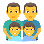 👨‍👨‍👦‍👦 Emoji Familia: Hombre, Hombre, Niño, Niño en JoyPixels 5.5.