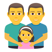 👨‍👨‍👧 Emoji Familia: Hombre, Hombre, Niña en JoyPixels 5.5.