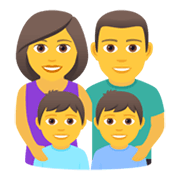 Emoji 👨‍👩‍👦‍👦 Famiglia: Uomo, Donna, Bambino E Bambino su JoyPixels 5.5.