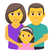 👨‍👩‍👧 Emoji Familie: Mann, Frau und Mädchen JoyPixels 5.5.