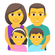 👨‍👩‍👧‍👦 Emoji Familie: Mann, Frau, Mädchen und Junge JoyPixels 5.5.