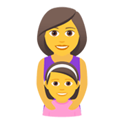 👩‍👧 Emoji Família: Mulher E Menina na JoyPixels 5.5.