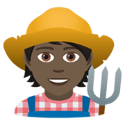 🧑🏿‍🌾 Emoji Agricultor: Tono De Piel Oscuro en JoyPixels 5.5.