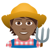 Emoji 🧑🏾‍🌾 Agricoltore: Carnagione Abbastanza Scura su JoyPixels 5.5.