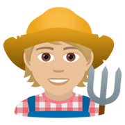 Emoji 🧑🏼‍🌾 Agricoltore: Carnagione Abbastanza Chiara su JoyPixels 5.5.