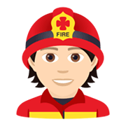 🧑🏻‍🚒 Emoji Bombero: Tono De Piel Claro en JoyPixels 5.5.