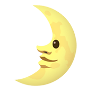 🌛 Emoji Rosto Da Lua De Quarto Crescente na JoyPixels 5.5.