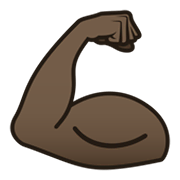 💪🏿 Emoji Bíceps Flexionado: Tono De Piel Oscuro en JoyPixels 5.5.