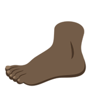 🦶🏿 Emoji Fuß: dunkle Hautfarbe JoyPixels 5.5.