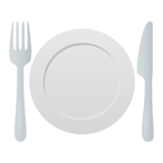 🍽️ Emoji Cuchillo Y Tenedor Con Un Plato en JoyPixels 5.5.