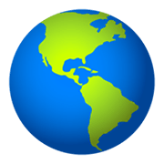 Émoji 🌎 Globe Tourné Sur Les Amériques sur JoyPixels 5.5.