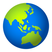 Émoji 🌏 Globe Tourné Sur L’Asie Et L’Australie sur JoyPixels 5.5.