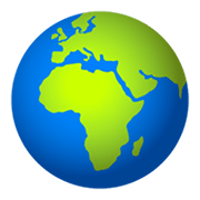 🌍 Emoji Globo Mostrando Europa E África na JoyPixels 5.5.