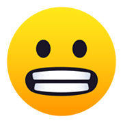 😬 Emoji Rosto Expressando Desagrado na JoyPixels 5.5.