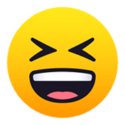 Emoji 😆 Sorriso A Bocca Aperta Con Occhi Chiusi su JoyPixels 5.5.