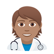 🧑🏽‍⚕️ Emoji Profissional De Saúde: Pele Morena na JoyPixels 5.5.