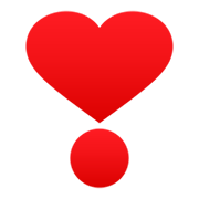 Emoji ❣️ Punto Esclamativo A Cuore su JoyPixels 5.5.