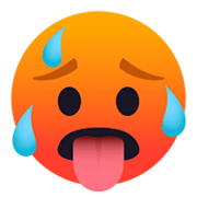 🥵 Emoji schwitzendes Gesicht JoyPixels 5.5.