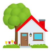 🏡 Emoji Haus mit Garten JoyPixels 5.5.