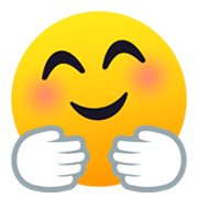 🤗 Emoji Rosto Abraçando na JoyPixels 5.5.