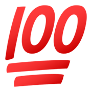 Emoji 💯 100 Punti su JoyPixels 5.5.
