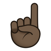 ☝🏿 Emoji nach oben weisender Zeigefinger von vorne: dunkle Hautfarbe JoyPixels 5.5.