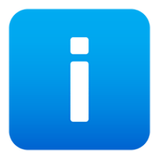 ℹ️ Emoji Buchstabe „i“ in blauem Quadrat JoyPixels 5.5.