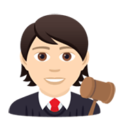🧑🏻‍⚖️ Emoji Juez: Tono De Piel Claro en JoyPixels 5.5.