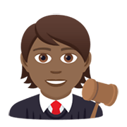 🧑🏾‍⚖️ Emoji Juiz No Tribunal: Pele Morena Escura na JoyPixels 5.5.
