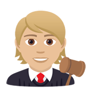🧑🏼‍⚖️ Emoji Juiz No Tribunal: Pele Morena Clara na JoyPixels 5.5.